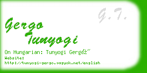 gergo tunyogi business card